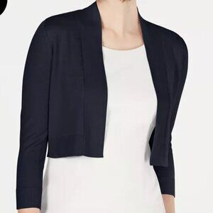 Talbots Cropped Open-Front Cardigan